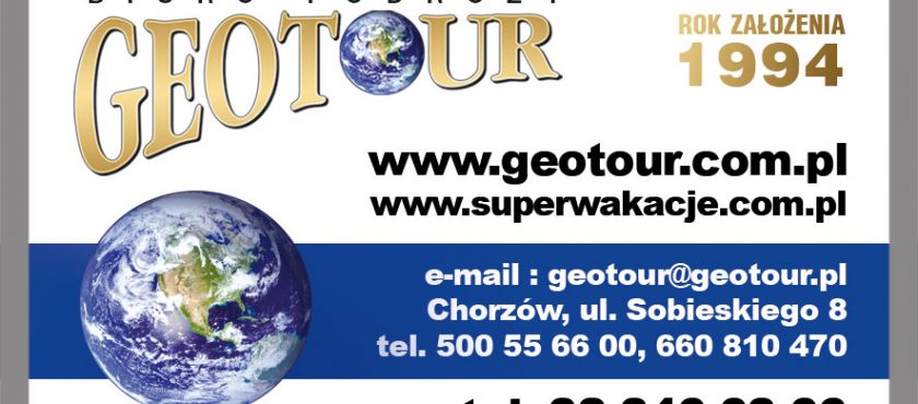 Wakacje 2019 – oferta Biura Podróży Geotour